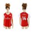 Womens Arsenal #14 Henry Home Soccer Club Jersey