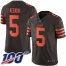 Nike Cleveland Browns #5 Case Keenum Brown Mens Stitched NFL Limited Rush 100th Season Jersey