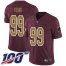 Nike Washington Football Team #99 Chase Young Burgundy Red Alternate Youth Stitched NFL 100th Season Vapor Untouchable Limited Jersey