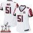 Nike Atlanta Falcons #51 Alex Mack White Super Bowl LI 51 Womens Stitched NFL Elite Jersey