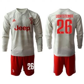 Juventus #26 Lichtsteiner Away Long Sleeves Soccer Club Jersey