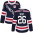 Adidas New York Rangers #26 Jimmy Vesey Navy Blue Authentic 2018 Winter Classic Womens Stitched NHL Jersey