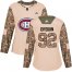Adidas Montreal Canadiens #92 Jonathan Drouin Camo Authentic 2017 Veterans Day Womens Stitched NHL Jersey
