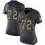 Nike Kansas City Chiefs #72 Eric Fisher Black Womens Stitched NFL Limited 2016 Salute to Service Jersey