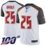 Nike Tampa Bay Buccaneers #25 Peyton Barber White Mens Stitched NFL 100th Season Vapor Limited Jersey