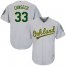 Oakland Athletics #33 Jose Canseco Grey Cool Base Stitched Youth MLB Jersey