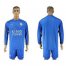 Leicester City Blank Home Long Sleeves Soccer Club Jersey