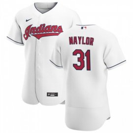 Cleveland Indians #31 Josh Naylor Mens Nike White Home 2020 Authentic Team MLB Jersey