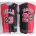 Chicago Bulls 23 Michael Jordan Black Red Split Swingman NBA Jerseys Cheap