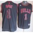 Chicago Bulls 1 Derrick Rose Black Red Fashion Revolution 30 Swingman NBA Basketball Jerseys Cheap