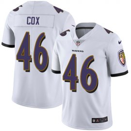Nike Baltimore Ravens #46 Morgan Cox White Mens Stitched NFL Vapor Untouchable Limited Jersey