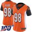 Nike Cincinnati Bengals #98 D.J. Reader Orange Alternate Womens Stitched NFL 100th Season Vapor Untouchable Limited Jersey