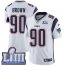 Nike New England Patriots #90 Malcom Brown White Super Bowl LIII Bound Mens Stitched NFL Vapor Untouchable Limited Jersey