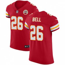 Nike Kansas City Chiefs #26 LeVeon Bell Red Team Color Mens Stitched NFL Vapor Untouchable Elite Jersey