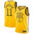 Mens Nike Golden State Warriors #11 Klay Thompson Gold NBA Swingman Earned Edition Jersey