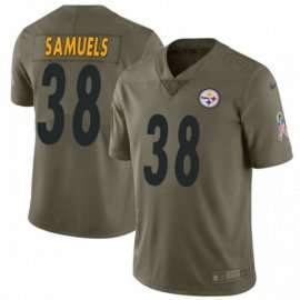Nike Pittsburgh Steelers #38 Jaylen Samuels Olive Mens Stitched NFL Limited 2017 Salute to Service Jersey
