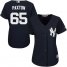 New York Yankees #65 James Paxton Navy Blue Alternate Womens Stitched MLB Jersey