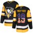 Adidas Pittsburgh Penguins #19 Bryan Trottier Black Home Authentic USA Flag Stitched NHL Jersey