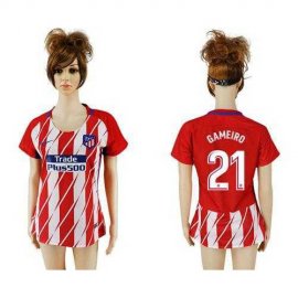 Womens Atletico Madrid #21 Gameiro Home Soccer Club Jersey