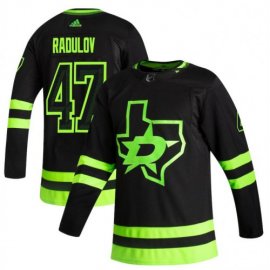 Dallas Stars #47 Alexander Radulov Black Mens Adidas 2020-21 Reverse Retro Alternate NHL Jersey