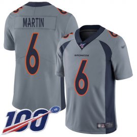 Nike Denver Broncos #6 Sam Martin Gray Mens Stitched NFL Limited Inverted Legend 100th Season Jersey