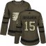 Adidas Philadelphia Flyers #15 Matt Niskanen Green Salute to Service Womens Stitched NHL Jersey