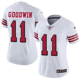 Nike San Francisco 49ers #11 Marquise Goodwin White Rush Womens Stitched NFL Vapor Untouchable Limited Jersey