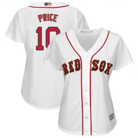 Boston Red Sox #10 David Price White Home Womens Stitched MLB Jersey