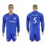 Chelsea #5 Zouma Home Long Sleeves Soccer Club Jersey