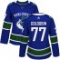 Adidas Vancouver Canucks #77 Nikolay Goldobin Blue Home Authentic Womens Stitched NHL Jersey