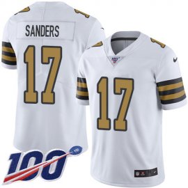 Nike New Orleans Saints #17 Emmanuel Sanders White Youth Stitched NFL Limited Rush 100th Season Jersey