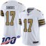 Nike New Orleans Saints #17 Emmanuel Sanders White Youth Stitched NFL Limited Rush 100th Season Jersey