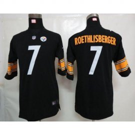 Nike Pittsburgh Steelers #7 Ben Roethlisberger Black Team Color Youth Stitched NFL Elite Jersey