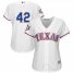 Texas Rangers #42 Majestic Womens 2019 Jackie Robinson Day Official Cool Base Jersey White