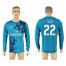 Real Madrid #22 Isco Sec Away Long Sleeves Soccer Club Jersey