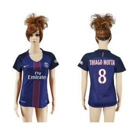 Womens Paris Saint-Germain #8 Thiago Motta Home Soccer Club Jersey