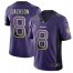Nike Baltimore Ravens #8 Lamar Jackson Purple Team Color Mens Stitched NFL Limited Rush Drift Fashion Jersey