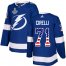 Adidas Tampa Bay Lightning #71 Anthony Cirelli Blue Home Authentic USA Flag Youth 2020 Stanley Cup Champions Stitched NHL Jersey