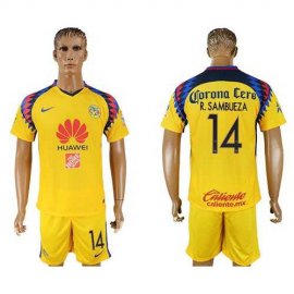 America #14 R.Sambueza Sec Away Soccer Club Jersey