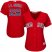 Boston Red Sox #28 J. D. Martinez Red Alternate Womens Stitched MLB Jersey
