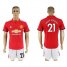 Manchester United #21 Ander Herrera Red Home Soccer Club Jersey