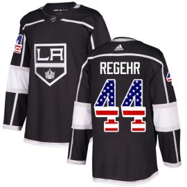 Adidas Los Angeles Kings #44 Robyn Regehr Black Home Authentic USA Flag Stitched NHL Jersey