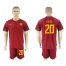 Roma #20 Fazio Red Home Soccer Club Jersey