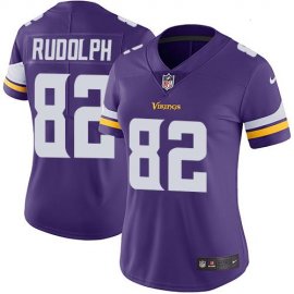Nike Minnesota Vikings #82 Kyle Rudolph Purple Team Color Womens Stitched NFL Vapor Untouchable Limited Jersey