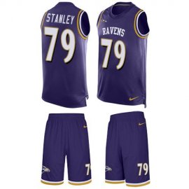 Nike Baltimore Ravens #79 Ronnie Stanley Purple Team Color Mens Stitched NFL Limited Tank Top Suit Jersey