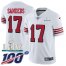 Nike San Francisco 49ers #17 Emmanuel Sanders White Super Bowl LIV 2020 Rush Mens Stitched NFL Limited 100th Season Jersey