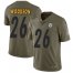 Nike Pittsburgh Steelers #26 Rod Woodson Olive Mens Stitched NFL Limited 2017 Salute to Service Jersey