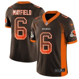Nike Cleveland Browns #6 Baker Mayfield Brown Team Color Mens Stitched NFL Limited Rush Drift Fashion Jersey