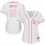 Kansas City Royals #12 Jorge Soler White/Pink Fashion Womens Stitched MLB Jersey