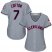 Cleveland Indians #7 Kenny Lofton Grey Road Womens Stitched MLB Jersey